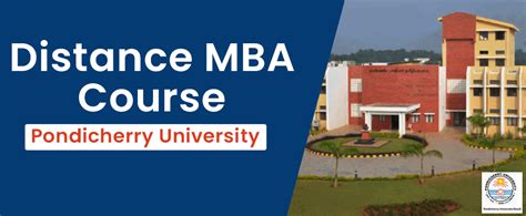 pu dde|Distance MBA Course at Pondicherry University: Fees, Eligibility.